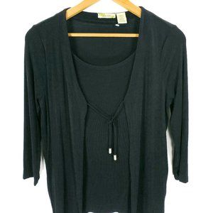 Islander Top Blouse Women's Small Black Nylon Blend